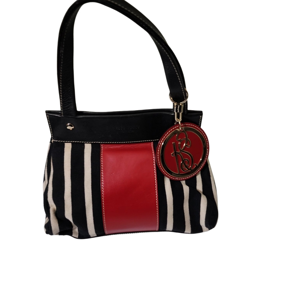 Kate Spade Black and Red Striped Mini Bag